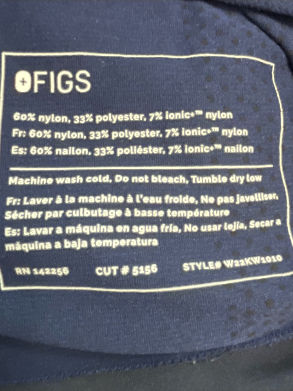 FIGS Women’s Salta Seamless Long-Sleeve Underscrub Top in navy. Size Small - Picture 6 of 6